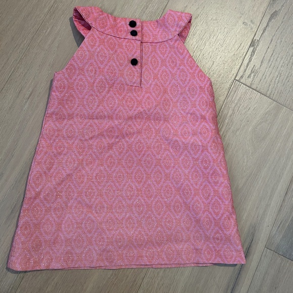 Nicole Miller Pink and Orange Glitter Dress Size 3T - Picture 3 of 3
